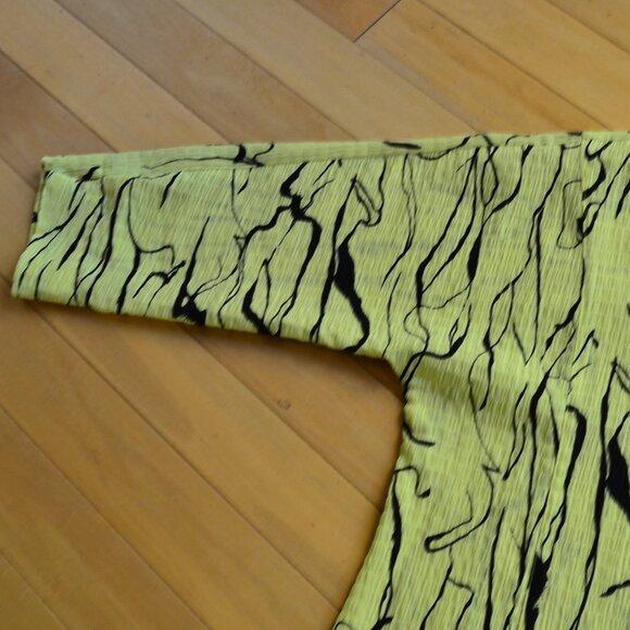 Ali Miles Womens Blouse L Layered Artsy Boho Bohemian Whimsigoth Crepe Flowy - Picture 4 of 12